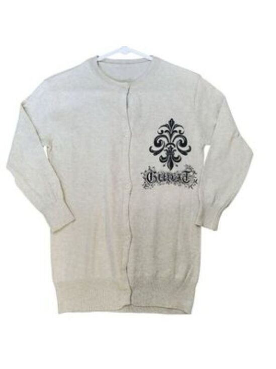 POL Sweaters - NWOT POL Cream Cardigan with Black Design Size Small